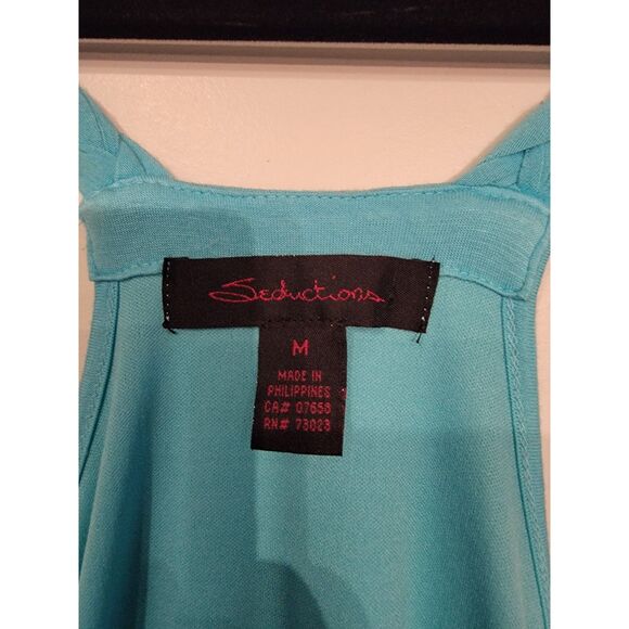 Seductions Womens Braided Strap Tank Top size Medium Blue - Picture 4 of 4